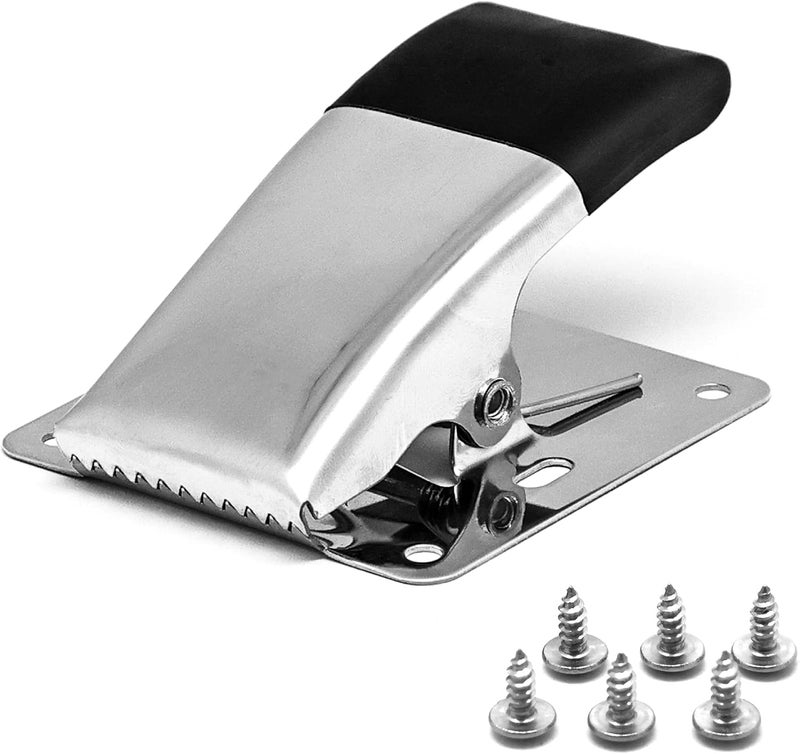 SAMSFX Fish Cleaning Board Tools Fillet Clamp w/Screws Deep-Jaw Fish Tail Clip Board for Scaling Table Bait (Fish Clamps with Black Grip) - Image 1